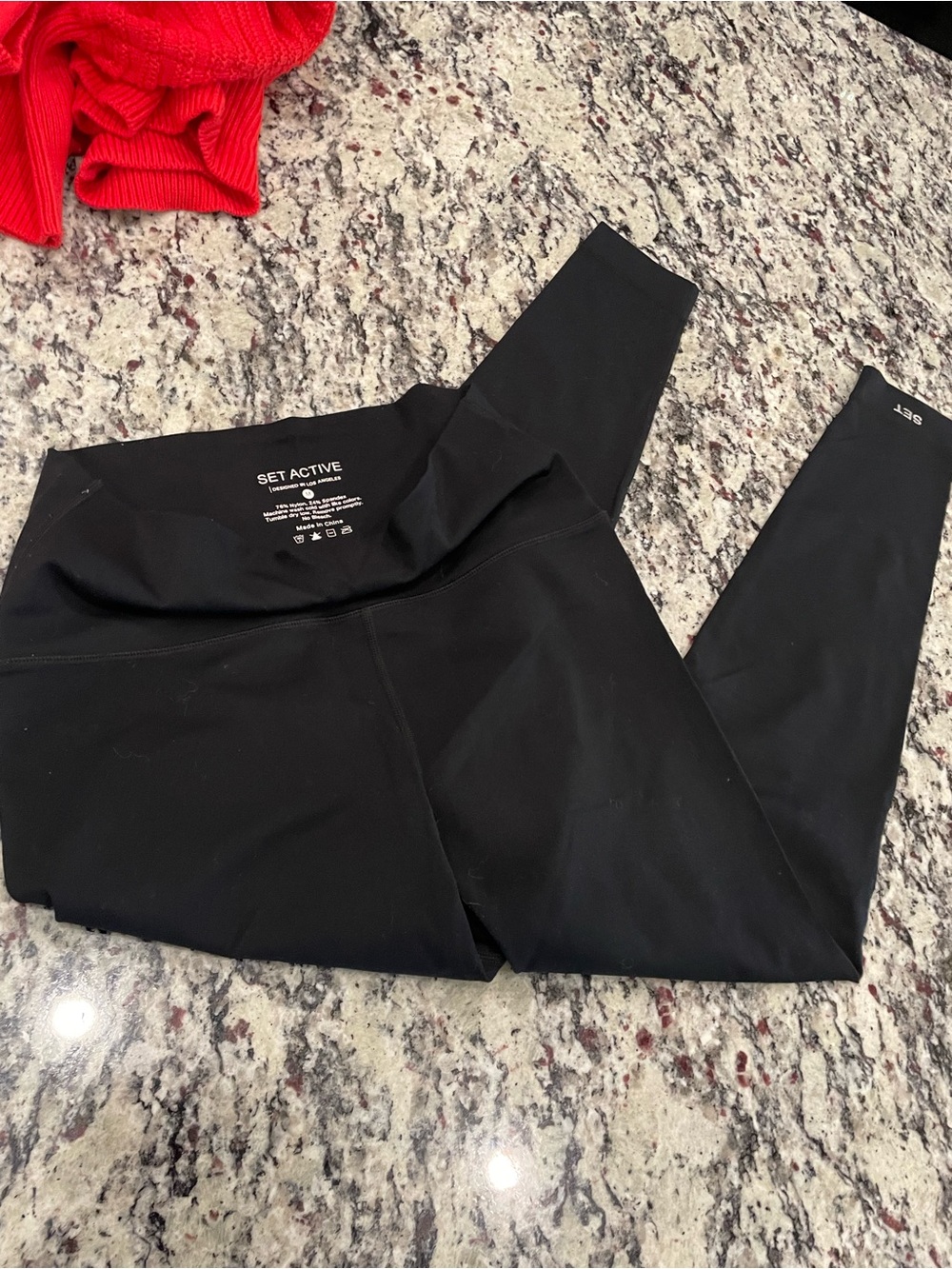 SET Active Black High-Waist Performance Leggings